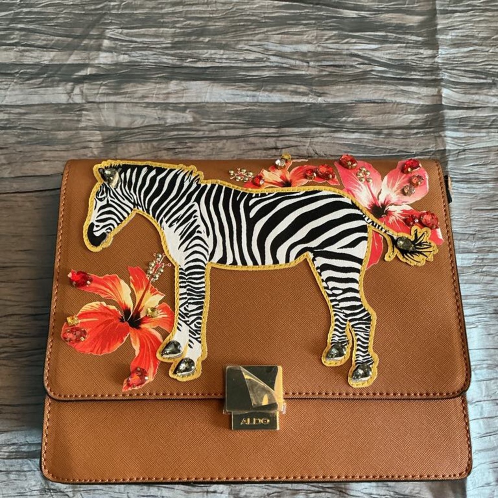 ALDO Brown Zebra Print Women's Bag